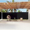 vidaXL Retractable Side Awning Black 220x1200 cm