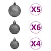 vidaXL Slim Pre-lit Christmas Tree with Ball Set&Flocked Snow Green 120cm