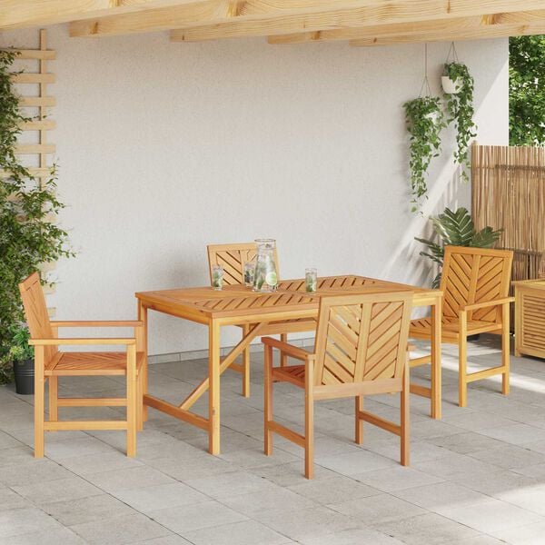 vidaXL 4 Piece Garden Dining Set Solid Wood Acacia
