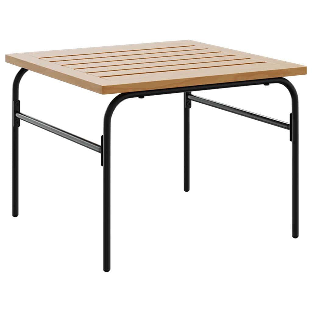 vidaXL Garden Nest of Coffee Tables 2 pcs Brown and Black Steel