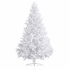 vidaXL Artificial Half Pre-lit Christmas Tree with Stand White 210 cm PVC