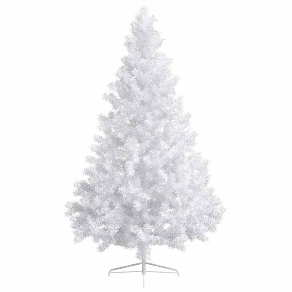 vidaXL Artificial Half Pre-lit Christmas Tree with Stand White 210 cm PVC
