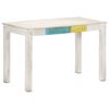 vidaXL Dining Table White 120x60x76 cm Solid Mango Wood