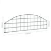 vidaXL Arched Garden Fence Set 77.3x26 cm Green