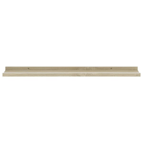 vidaXL Wall Shelves 2 pcs White and Sonoma Oak 80x9x3 cm