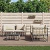 vidaXL 5 Piece Garden Lounge Set with Cushions Anthracite Poly Rattan