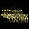 vidaXL Christmas Reindeers 6 pcs Gold 120 LEDs