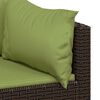 vidaXL 4 Piece Garden Lounge Set with Cushions Brown Poly Rattan