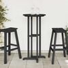 vidaXL Bar Table Black 55 x 55 x 107 cm Polyethylene