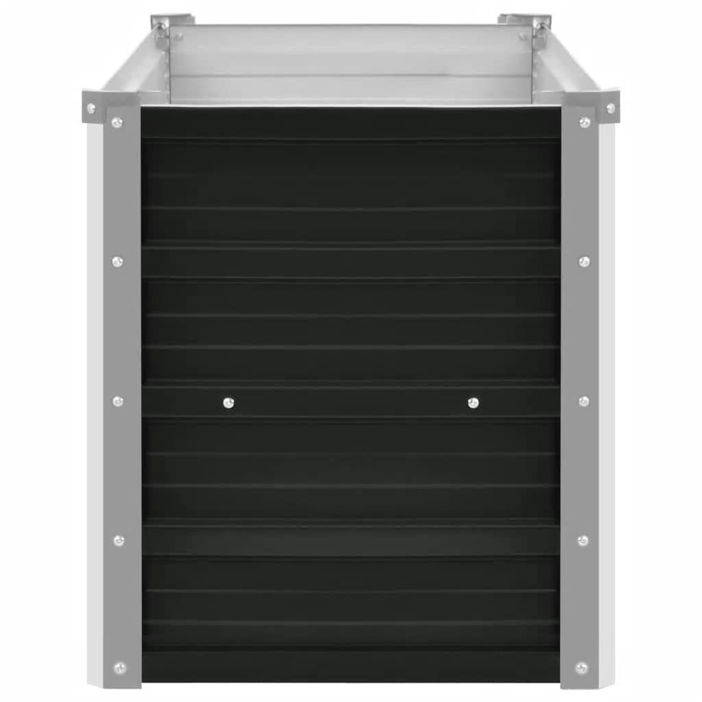 vidaXL Garden Raised Bed Anthracite 160x40x45 cm Galvanised Steel