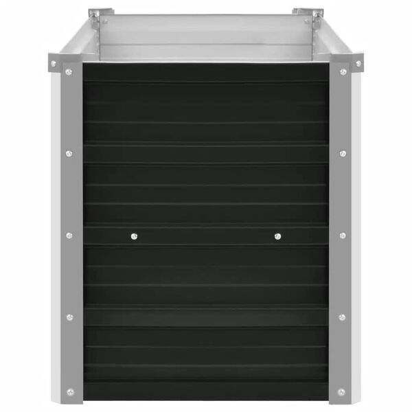 vidaXL Garden Raised Bed Anthracite 160x40x45 cm Galvanised Steel