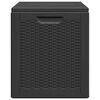vidaXL Garden Storage Box 90L Black PP Rattan
