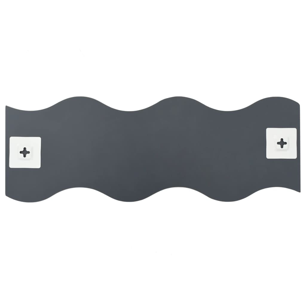 vidaXL Wall Mirrors 4 pcs 60x18.5 cm Wave Glass