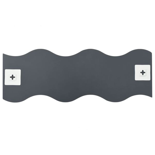 vidaXL Wall Mirrors 4 pcs 60x18.5 cm Wave Glass