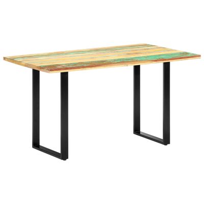 vidaXL Dining Table 140x70x76 cm Solid Reclaimed Wood