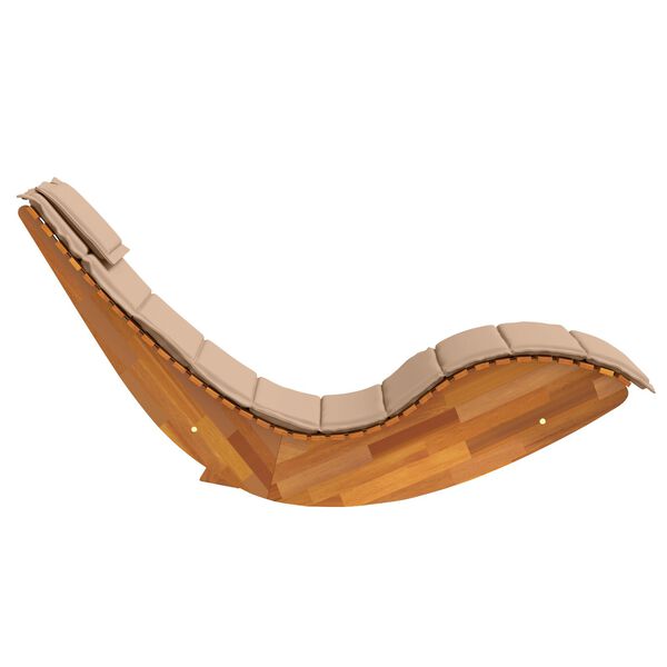 vidaXL Rocking Sun Loungers with Cushions 2 pcs Solid Wood Acacia