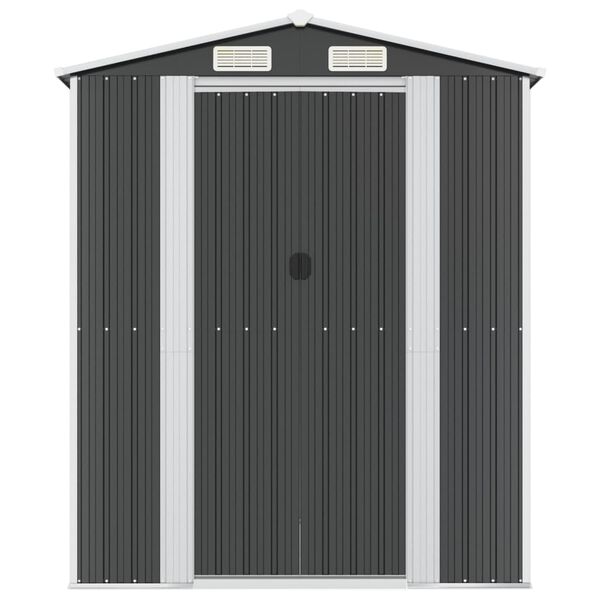 vidaXL Garden Shed Anthracite 192x440x223 cm Galvanised Steel