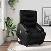 vidaXL Stand up Massage Recliner Chair Black Faux Leather