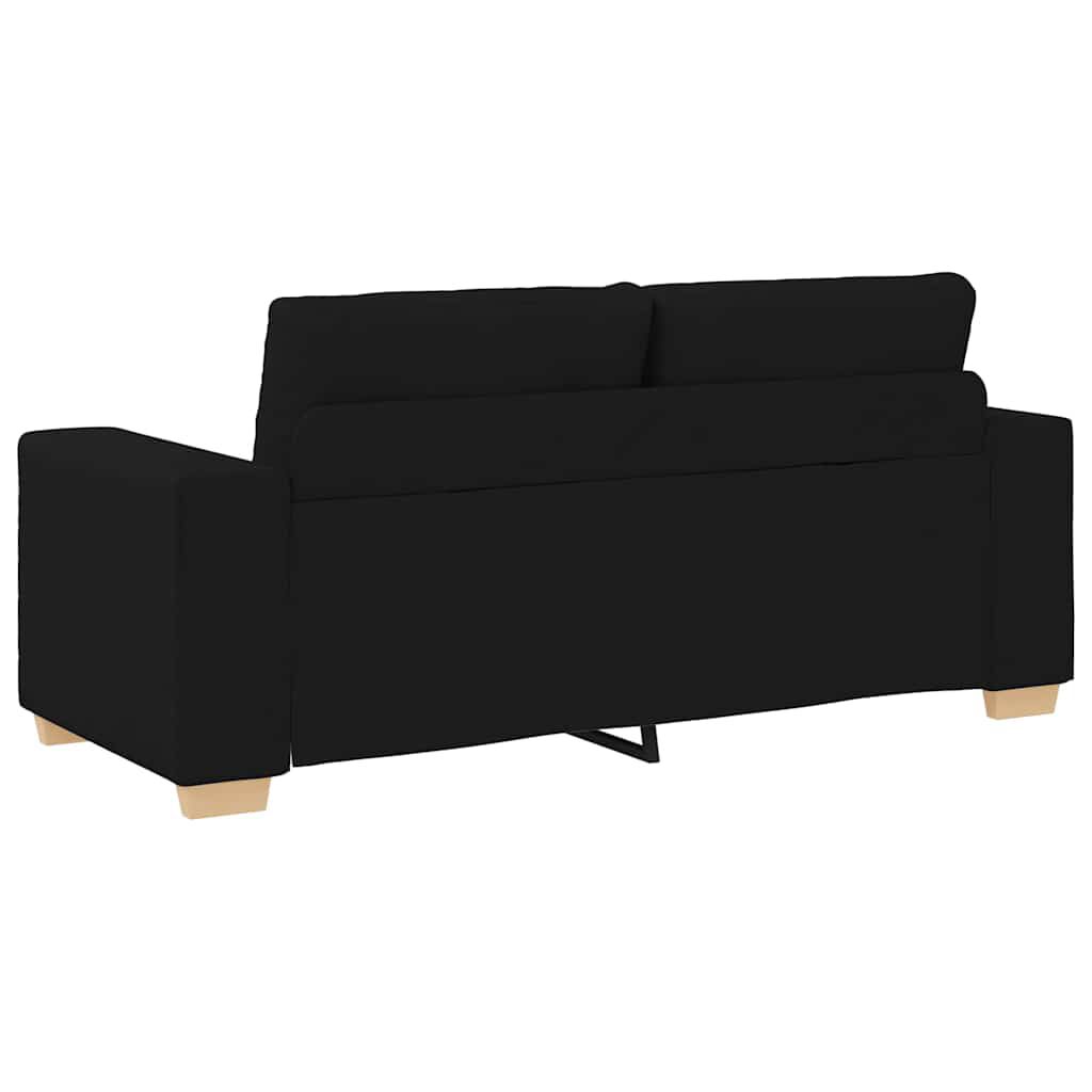 vidaXL Loveseat Sofa Black 140 cm Fabric