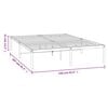 vidaXL Metal Bed Frame without Mattress White 150x200cm