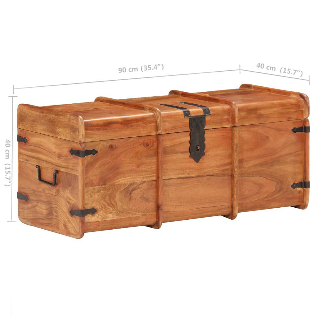 vidaXL Storage Chest 90x40x40 cm Solid Acacia Wood