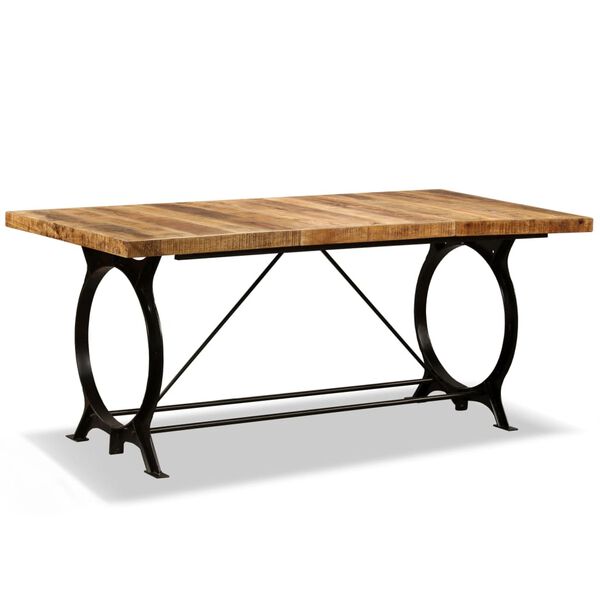 vidaXL Dining Table Solid Rough Mango Wood 180 cm