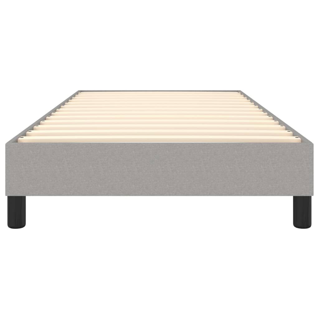vidaXL Bed Frame without Mattress Light Grey Twin Fabric (US Only)
