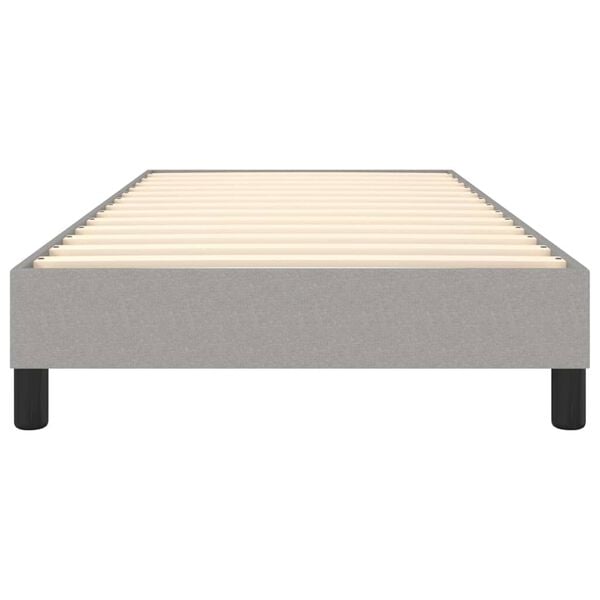 vidaXL Bed Frame without Mattress Light Grey Twin Fabric (US Only)