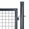 vidaXL Mesh Garden Gate Galvanised Steel 100x100 cm Grey
