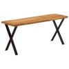 vidaXL Bench with Live Edge 105 cm Solid Wood Acacia