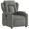 vidaXL Electric Massage Recliner Chair Dark Grey Fabric