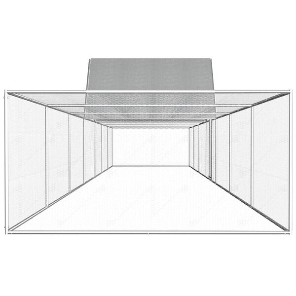 vidaXL Chicken Coop 14x2x2 m Galvanised Steel