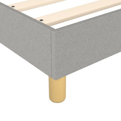 vidaXL Box Spring Bed Frame Light Grey 100x203 cm Twin XL Fabric