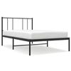 vidaXL Metal Bed Frame without Mattress with Headboard Black 100x190cm