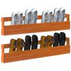 vidaXL Wall-mounted Shoe Racks 2 pcs Wax Brown 110x8.5x23.5 cm Solid Wood Pine