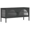 vidaXL TV Cabinet Black 105x35x50 cm Glass and Steel