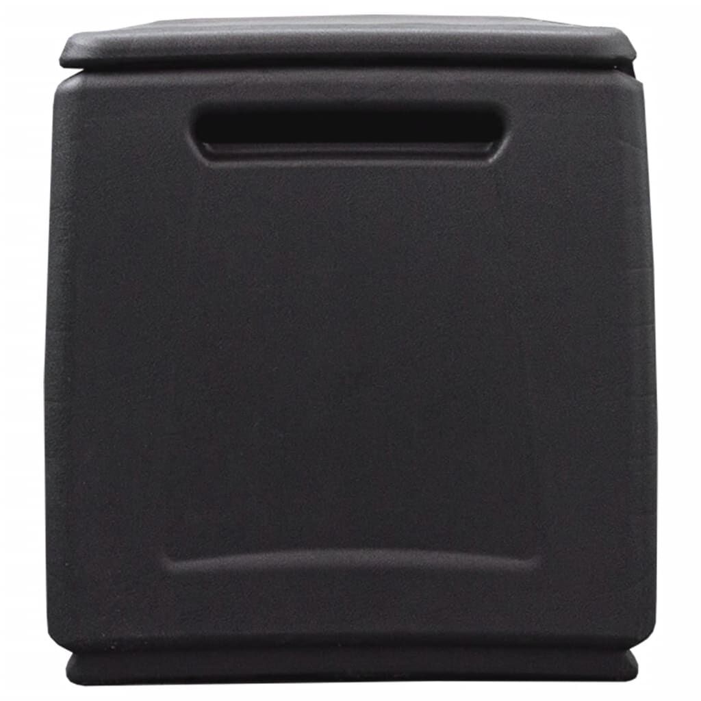 vidaXL Garden Storage Box 54x53x57 cm 130 L Dark Grey and Black
