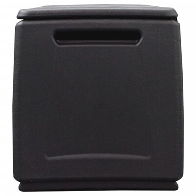 vidaXL Garden Storage Box 54x53x57 cm 130 L Dark Grey and Black