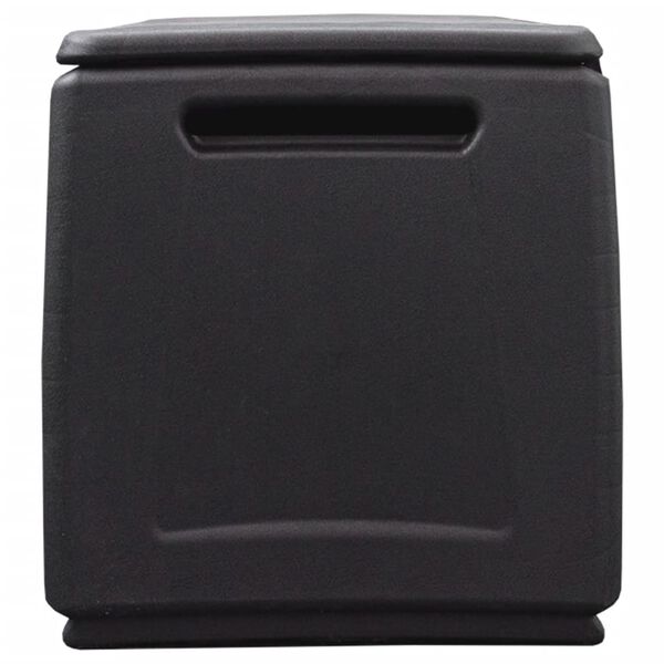 vidaXL Garden Storage Box 54x53x57 cm 130 L Dark Grey and Black