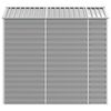 vidaXL Garden Shed Light Grey 191x215x198 cm Galvanised Steel