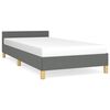 vidaXL Bed Frame without Mattress Dark Grey Twin XL Fabric