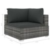 vidaXL 12 Piece Garden Lounge Set with Cushions Poly Rattan Gray