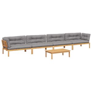 vidaXL 5 Piece Garden Pallet Sofa Set with Cushions Solid Wood Acacia