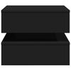 vidaXL Coffee Table with LED Lights Black 50x50x40 cm