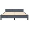 vidaXL Bed Frame without Mattress Dark Grey Double Velvet