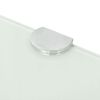 vidaXL Corner Shelf with Chrome Supports Glass White 25x25 cm