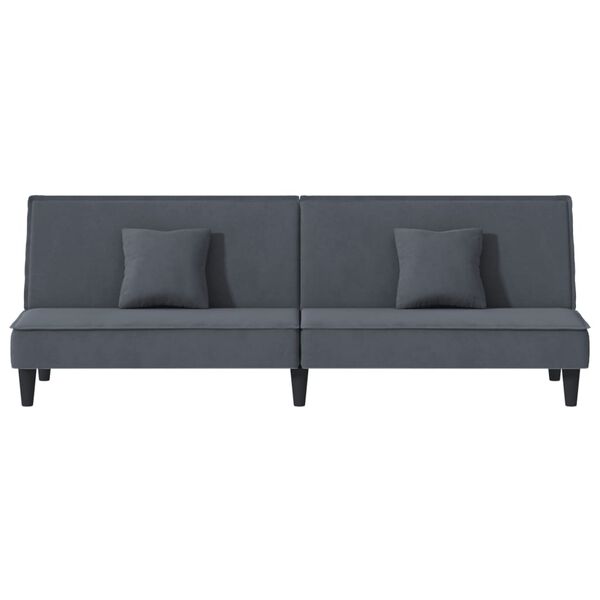 vidaXL Sofa Bed Dark Grey Velvet