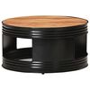 vidaXL Coffee Table Black 68x68x36 cm Solid Acacia Wood