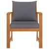 vidaXL Garden Chairs 2 pcs with Dark Grey Cushion Solid Acacia Wood