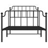 vidaXL Metal Bed Frame without Mattress with Footboard Black 100x200cm